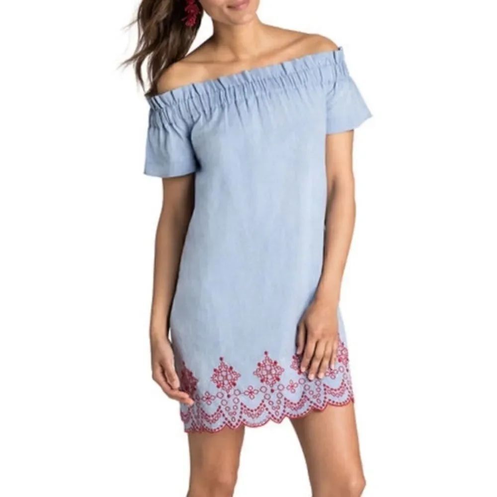 Vineyard Vines Off the Shoulder Embroidered - Picture 2 of 5